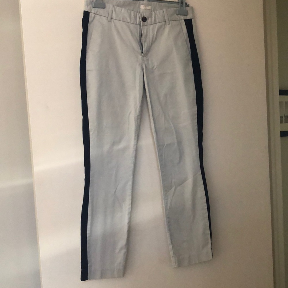 J Crew tuxedo Khakis black stripe 4